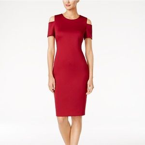 Calvin Klein Cold Shoulder Sheath Dress